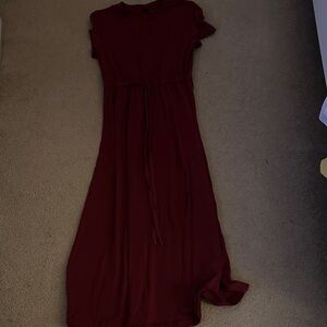 SHEIN Deep Red Maxi Dress